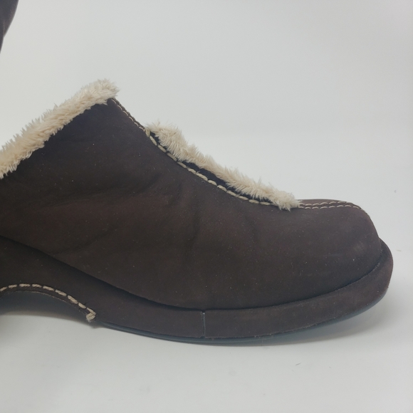 Hush Puppies Suede Faux Fur Clog Slippers - Picture 12 of 12